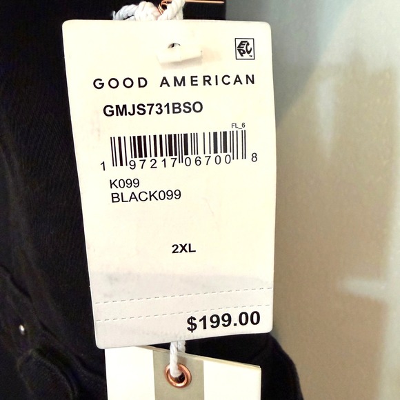 Good American Fit For Success Denim Jumpsuit Women 2XL Black Stretch Minimalist - Picture 5 of 16